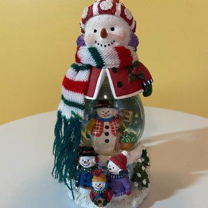 Vintage The San Francisco Music Box Co Snowman Snow Globe